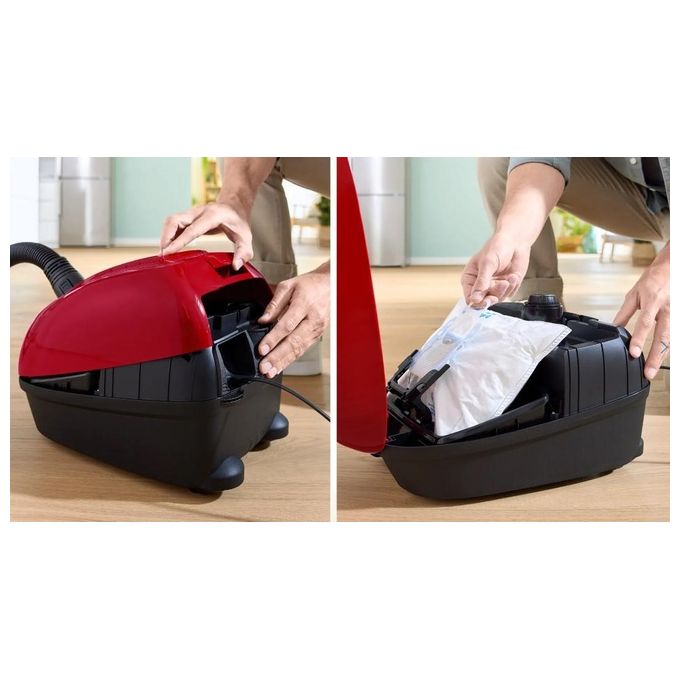 Bosch BGD38RD1H Serie 4 Aspirapolvere con sacchetto Microfiltrazione 4 L 600 W 79 dB colore Rosso
