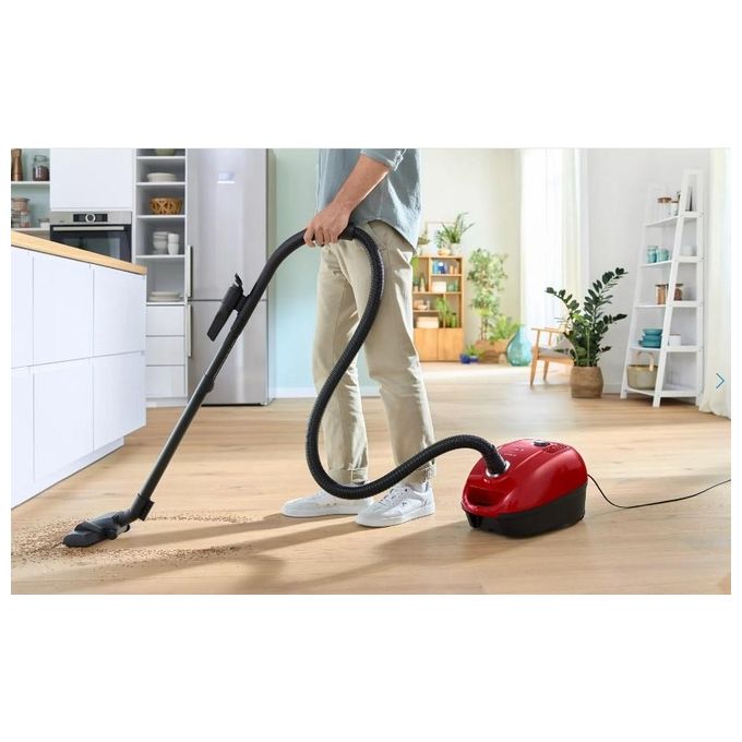Bosch BGD38RD1H Serie 4 Aspirapolvere con sacchetto Microfiltrazione 4 L 600 W 79 dB colore Rosso