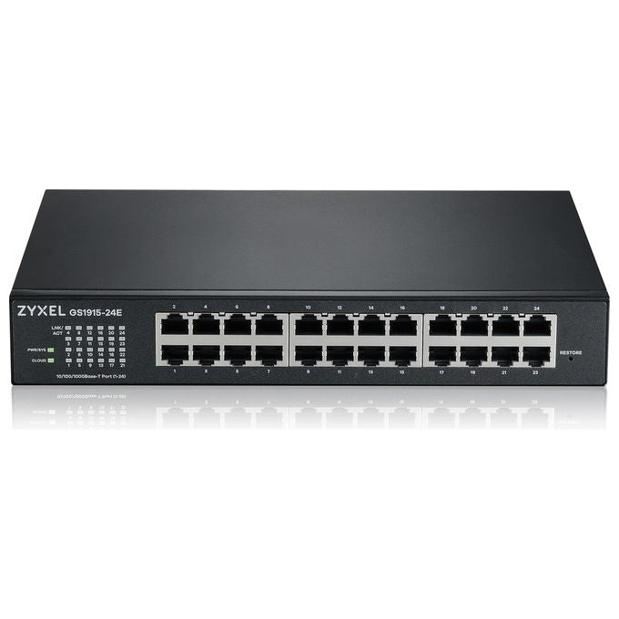 Zyxel GS1915-24E-EU0101F GS1915 Switch Gestito 24 Porte Gigabit Ethernet L2 Fanless 1U Nero