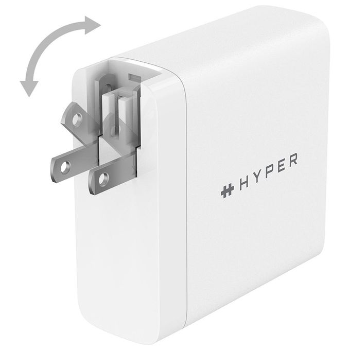Targus HJG140WW HyperJuice Caricatore da Parete GaN 140W PD 3.1 3 Porte USB-C USB-A Ricarica Rapida colore Bianco