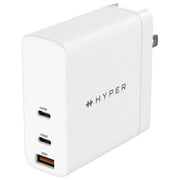 Targus HJG140WW HyperJuice Caricatore da Parete GaN 140W PD 3.1 3 Porte USB-C USB-A Ricarica Rapida colore Bianco