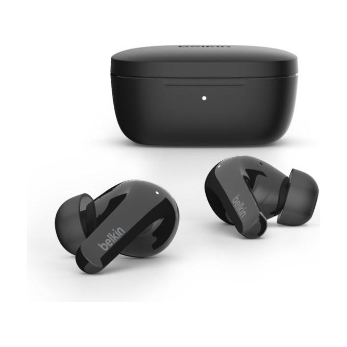 Belkin AUC006BTBK SOUNDFORM Flow Auricolari True Wireless Bluetooth 5.2 ANC IPX5 Ricarica Wireless Qi 31 Ore Totali Batteria colore Nero