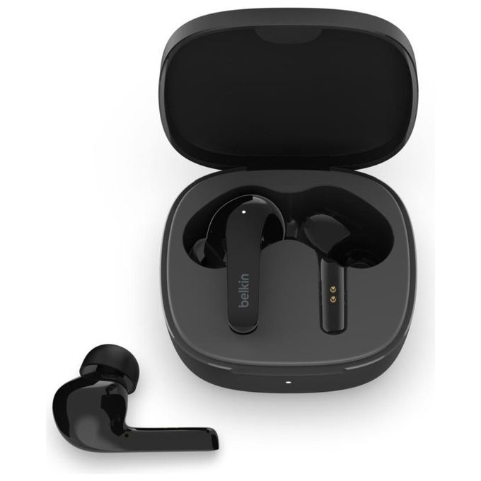 Belkin AUC006BTBK SOUNDFORM Flow Auricolari True Wireless Bluetooth 5.2 ANC IPX5 Ricarica Wireless Qi 31 Ore Totali Batteria colore Nero