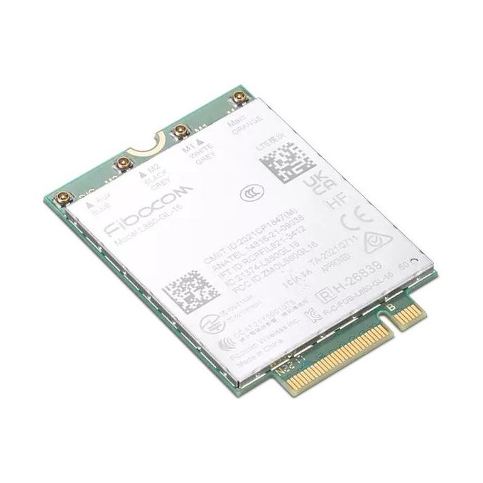 Lenovo 4XC1K20994 ThinkPad Fibocom L860-GL-16 Modulo WWAN 4G LTE CAT16 M.2 1000 Mbit-s per T14 Gen3 P14s Gen3 colore Verde