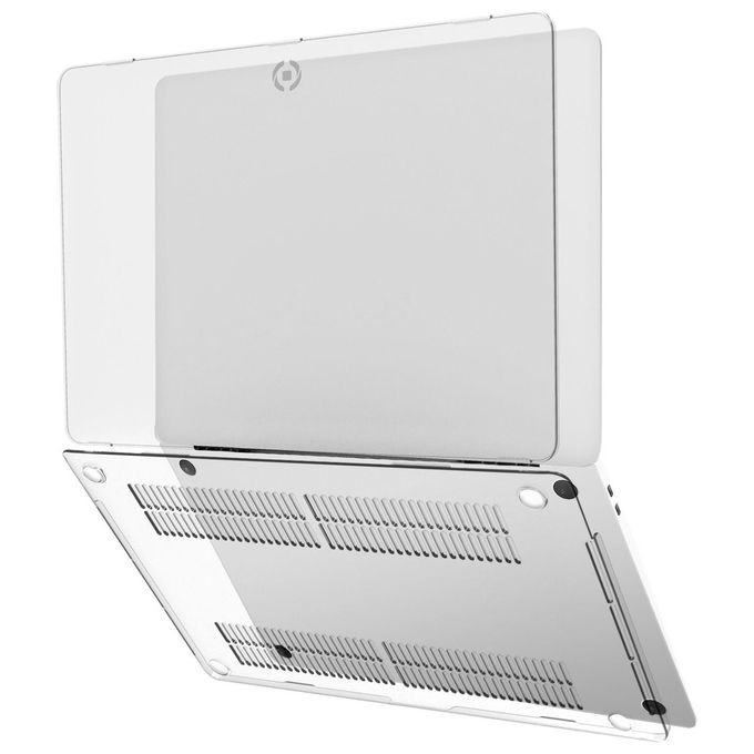 Celly SHIELDPRO13M1WH Custodia Rigida MacBook Pro 13'' M1 M2 Semi Trasparente Protezione Graffi Urti colore Bianco