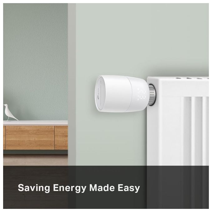 TP-Link KE100 Kasa Smart Valvola Termostatica Radiatore Wi-Fi Alexa Google Assistant programmabile colore Bianco