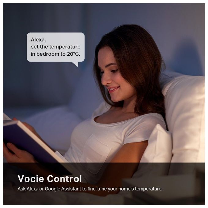 TP-Link KE100 Kasa Smart Valvola Termostatica Radiatore Wi-Fi Alexa Google Assistant programmabile colore Bianco