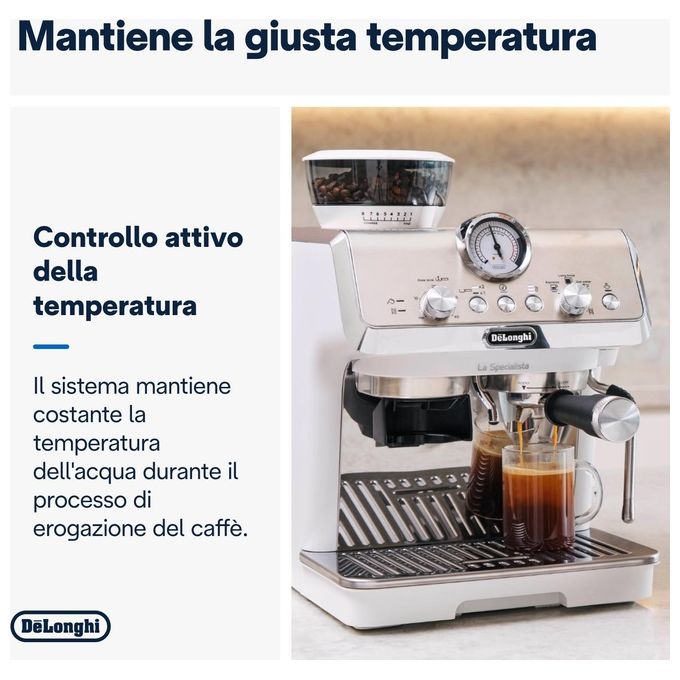 De'Longhi EC9155.W La Specialista Arte Macchina da caffe' Automatica Manuale 1,7 L 15 bar 1400 W Macinatore Integrato Montalatte colore Bianco
