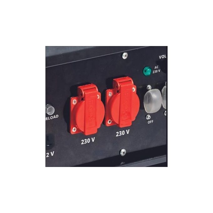 Einhell 4152610 TC-PG 65-E5 Generatore di corrente a benzina 6500 W con avviamento elettrico serbatoio 25 L e funzione AVR colore Nero