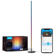 Govee H6076312 Lampada da Terra LED Intelligente Wi-Fi Bluetooth RGBICW 1000 lm Dimmerabile Controllo Vocale Alexa Google Assistente colore Nero
