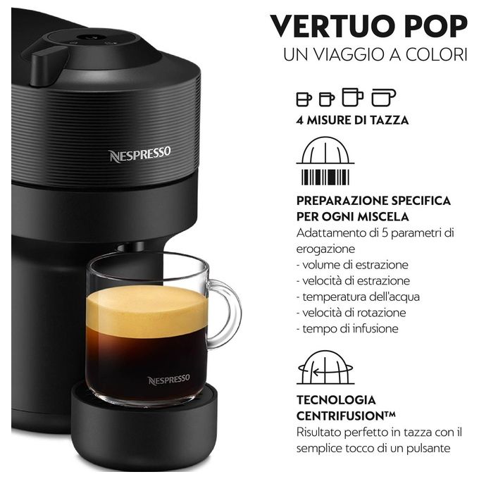 De'Longhi ENV90.B Vertuo Pop Macchina da caffe' a Capsule 0,56 L 1260 W Bluetooth Wi-Fi colore Nero