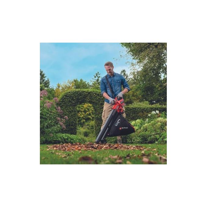 Einhell VENTURRO 18-210 Aspiratore Soffiatore Foglie a Batteria 18V 500 m³-h 210 km-h Sacco 45 l colore Nero Rosso