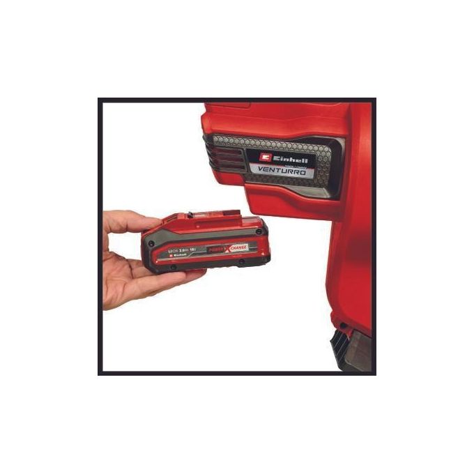 Einhell VENTURRO 18-210 Aspiratore Soffiatore Foglie a Batteria 18V 500 m³-h 210 km-h Sacco 45 l colore Nero Rosso