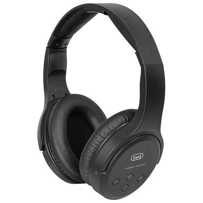 Trevi FRS 1480 R Cuffia a Padiglione Wireless per TV RF 2.4 GHz Portata 30 m Ingresso Ottico Jack 3.5mm Base Ricarica colore Nero