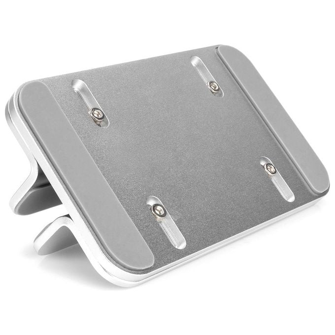 Digitus DA-90439 Supporto Verticale per Notebook in Alluminio regolabile 7,7-40 mm carico max 10 Kg colore Argento