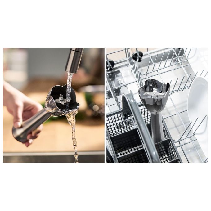 Bosch MSM6M810 Serie 6 ErgoMaster Frullatore a Immersione 1200 W QuattroBlade Pro Controllo Dinamico Velocita' colore Argento
