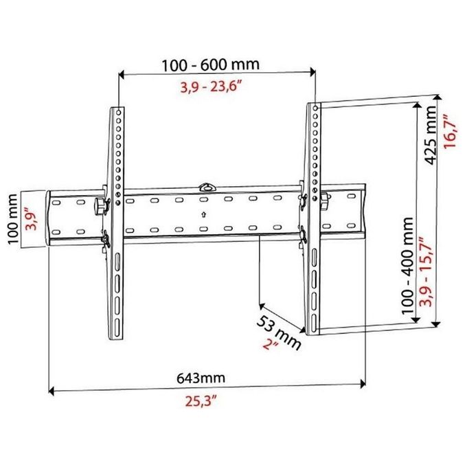 Bravo Supporto Tv Quadro 4 32-60 Incl