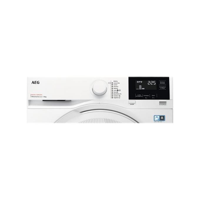 AEG TR8G83GW Serie 8000 Asciugatrice Pompa di Calore 8 Kg Classe A+++ AbsoluteCare Motore Inverter (85x59.6x63.8 cm) colore Bianco