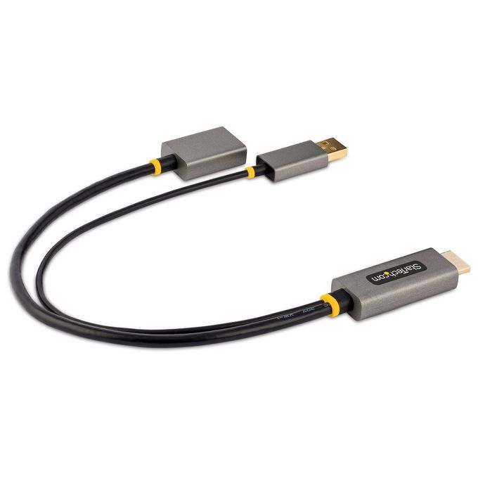 StarTech 128-HDMI-DISPLAYPORT Cavo adattatore HDMI maschio a DisplayPort femmina 30 cm 4K 60Hz HDR HDCP 2.2 alimentato USB colore Grigio