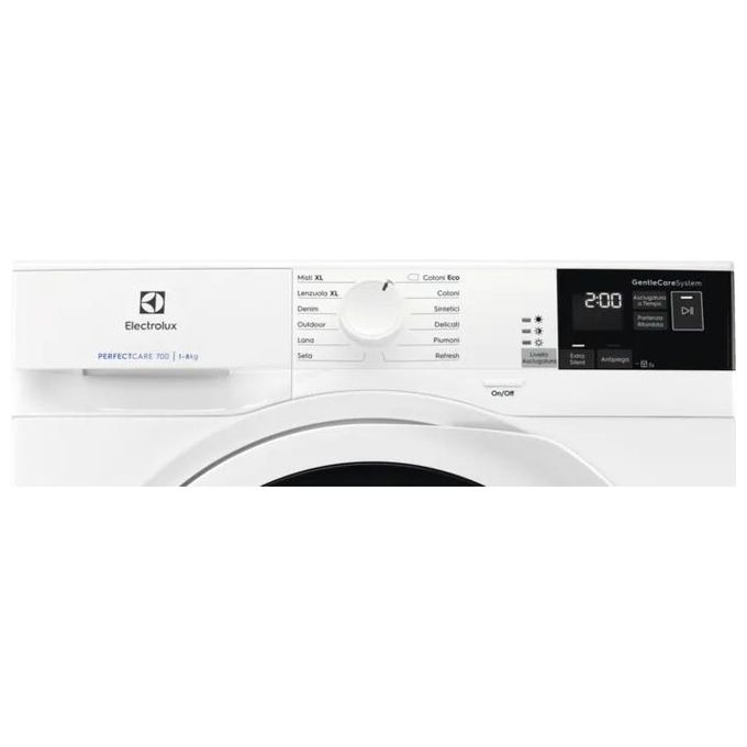 Electrolux EW7HA482 PerfectCare 700 Asciugatrice Pompa di Calore 8 Kg Classe A++ Motore Inverter GentleCare SensiCare (85x60x64 cm) colore Bianco