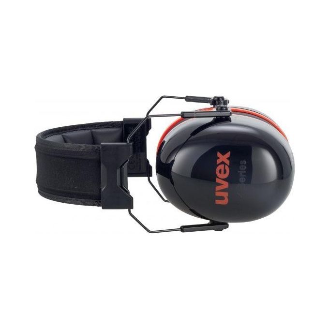 Uvex 2630030 K-Series10 Cuffie antirumore a padiglione pieghevoli SNR 36 dB colore Nero Rosso