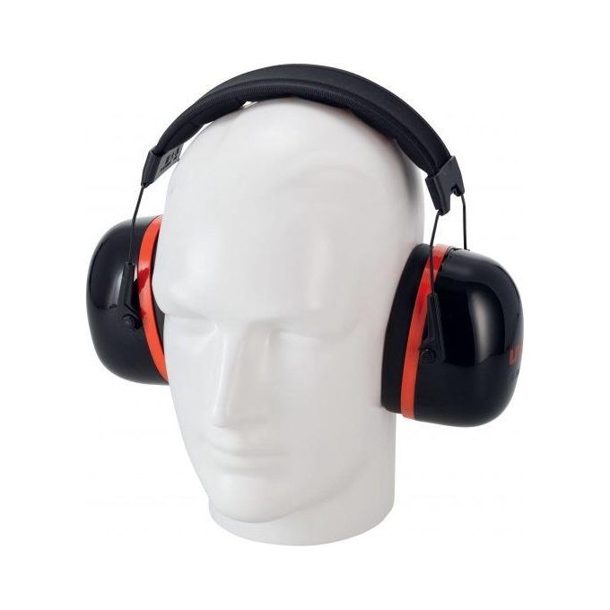Uvex 2630030 K-Series10 Cuffie antirumore a padiglione pieghevoli SNR 36 dB colore Nero Rosso