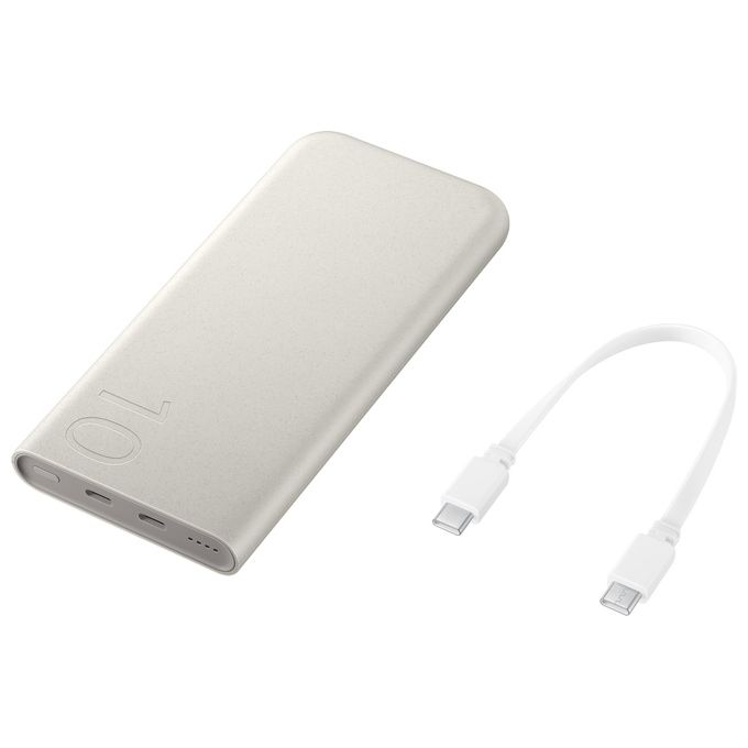 Samsung EB-P3400XUEGEU Power Bank Super Fast Charging 25W 10000 mAh Doppia Porta USB-C colore Beige