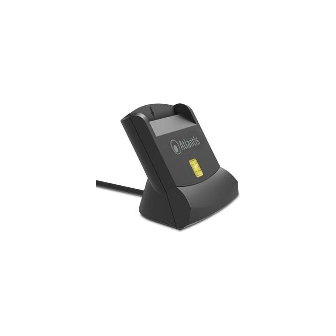 Atlantis  P005-smartcrv-u Lettore Smart Card Reader Verticale per Cns-crs-ts Firma Digitale Fascicolo Sanitario Siti Governativi Usb 120cm