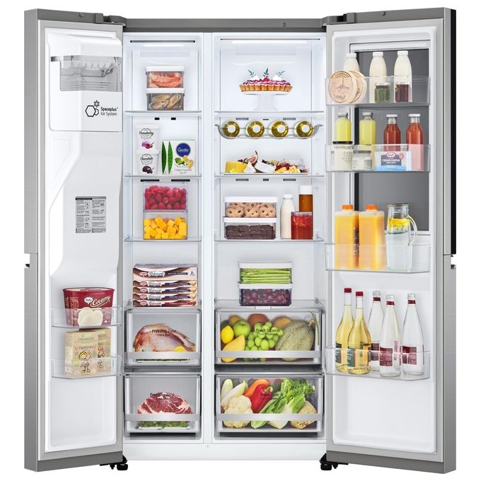 LG GSXV80PZLE Frigorifero Side by Side 635 L 179 cm Classe E 36 dB InstaView Door-in-Door Total No Frost Wi-Fi Dispenser colore Inox
