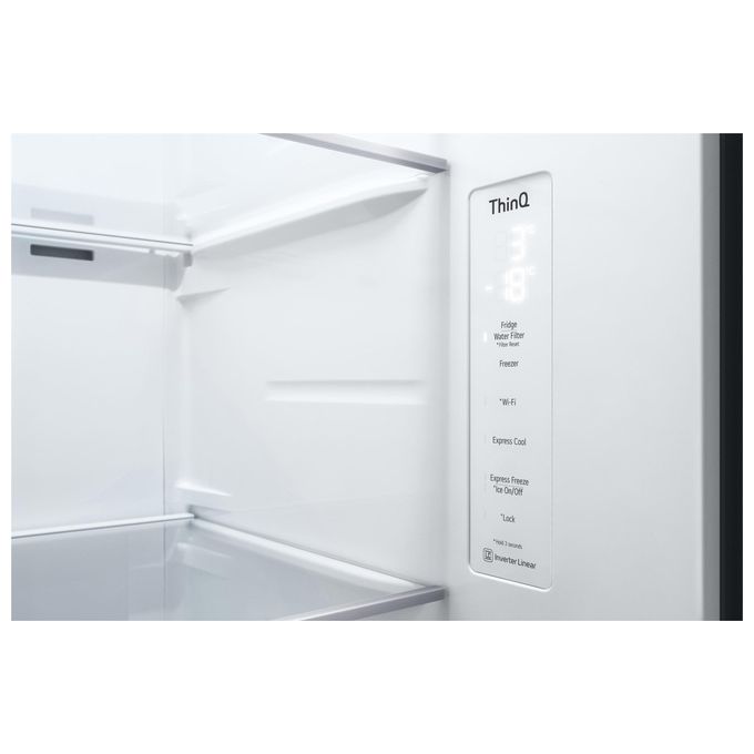 LG GSXV80PZLE Frigorifero Side by Side 635 L 179 cm Classe E 36 dB InstaView Door-in-Door Total No Frost Wi-Fi Dispenser colore Inox