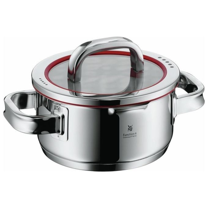 WMF 0760556380 Function 4 Set di Pentole in Acciaio Inox 18-10 Cromargan 5 Pezzi con Fondo TransTherm Triplo Strato Adatto a Tutti i Piani Cottura incluso Induzione colore Acciaio inox