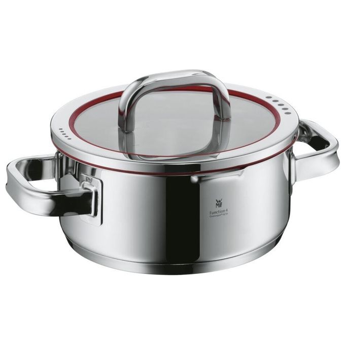 WMF 0760556380 Function 4 Set di Pentole in Acciaio Inox 18-10 Cromargan 5 Pezzi con Fondo TransTherm Triplo Strato Adatto a Tutti i Piani Cottura incluso Induzione colore Acciaio inox