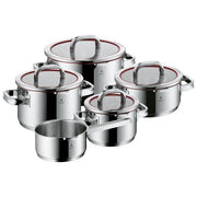 WMF 0760556380 Function 4 Set di Pentole in Acciaio Inox 18-10 Cromargan 5 Pezzi con Fondo TransTherm Triplo Strato Adatto a Tutti i Piani Cottura incluso Induzione colore Acciaio inox