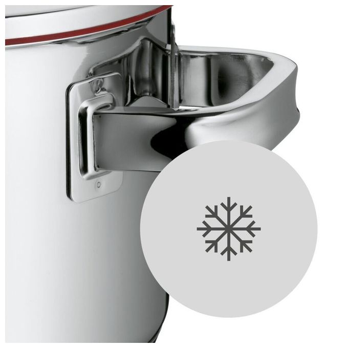 WMF 0760556380 Function 4 Set di Pentole in Acciaio Inox 18-10 Cromargan 5 Pezzi con Fondo TransTherm Triplo Strato Adatto a Tutti i Piani Cottura incluso Induzione colore Acciaio inox