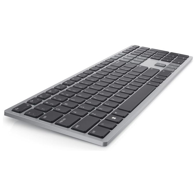 Dell KB700-GY-R-INT Tastiera Wireless Bluetooth 5.0 QWERTY US Internazionale con Tasti Silenziosi e Supporto Multi-Dispositivo colore Titanio