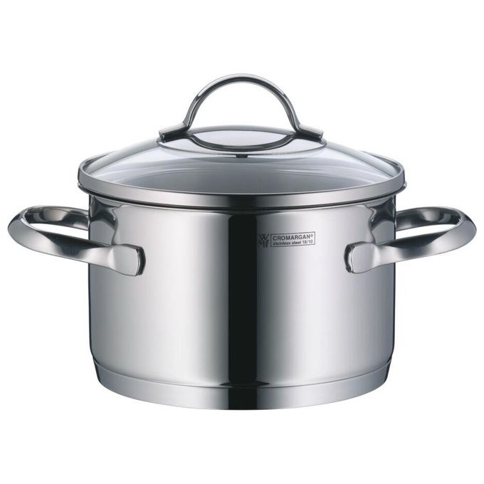 WMF 07.2155.6380 Provence Plus Set di Pentole 5 Pezzi in Acciaio Inossidabile Cromargan 18-10 con Fondo TransTherm Compatibile Induzione 4 Coperchi in Vetro colore Acciaio inox