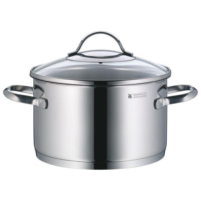 WMF 07.2155.6380 Provence Plus Set di Pentole 5 Pezzi in Acciaio Inossidabile Cromargan 18-10 con Fondo TransTherm Compatibile Induzione 4 Coperchi in Vetro colore Acciaio inox