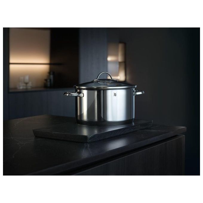 WMF 07.2155.6380 Provence Plus Set di Pentole 5 Pezzi in Acciaio Inossidabile Cromargan 18-10 con Fondo TransTherm Compatibile Induzione 4 Coperchi in Vetro colore Acciaio inox
