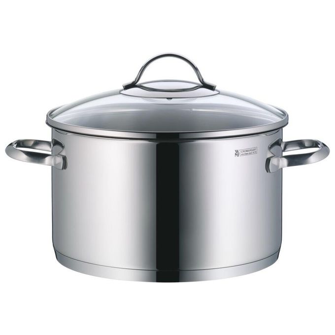 WMF 07.2155.6380 Provence Plus Set di Pentole 5 Pezzi in Acciaio Inossidabile Cromargan 18-10 con Fondo TransTherm Compatibile Induzione 4 Coperchi in Vetro colore Acciaio inox