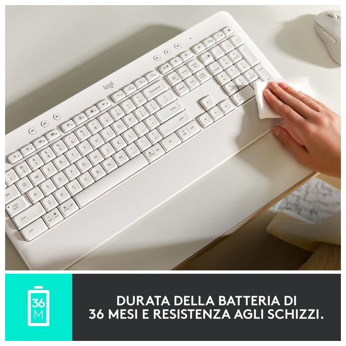 Logitech 920-010915 Signature K650 Tastiera Wireless Full-size QWERTY Italiano Poggiapolsi Bluetooth Logi Bolt colore Grafite