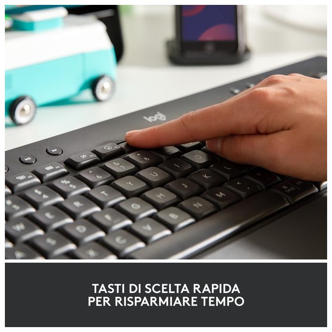 Logitech 920-010915 Signature K650 Tastiera Wireless Full-size QWERTY Italiano Poggiapolsi Bluetooth Logi Bolt colore Grafite