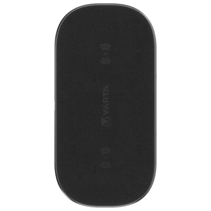 VARTA 57906101111 Wireless Charger Multi Caricatore Wireless 20 W con 2 Aree di Ricarica simultanee compatibile Qi incluso Cavo USB C colore Nero
