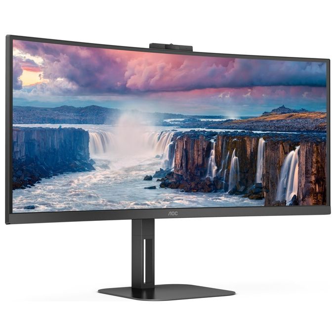 AOC CU34V5CW V5 Monitor curvo 34'' VA WQHD 21:9 100 Hz USB-C 65W Webcam AMD FreeSync Hub USB colore Nero