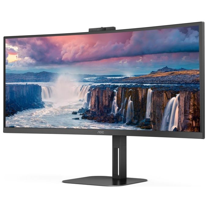 AOC CU34V5CW V5 Monitor curvo 34'' VA WQHD 21:9 100 Hz USB-C 65W Webcam AMD FreeSync Hub USB colore Nero
