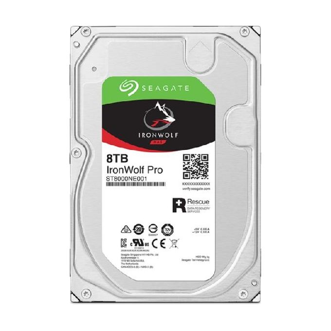 Seagate ST8000NT001 IronWolf Pro Hard Disk Interno 3.5'' 8TB 7200 rpm SATA III 256MB NAS