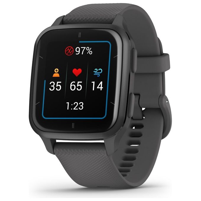 Garmin 010-02701-00 Venu Sq 2 Smartwatch GPS Display 1.4'' AMOLED SpO2 Cardio 25+ App Sport Autonomia 11 giorni colore Grigio