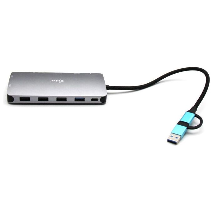I-tec CANANOTDOCKPD USB 3.0 USB-C Thunderbolt 3 Docking Station con 3 Uscite Video LAN e Power Delivery 100 W colore Argento