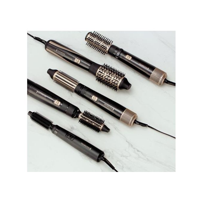 Remington S7606002 AS7580 Spazzola Rotante Ad Aria 1000 W Tecnologia Ionica 2 Temperature 2 Velocita' Cavo Girevole colore Nero Oro