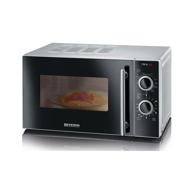 Severin MW 7771 Forno a microonde combinato 20 L 700 W con funzione grill colore Nero Argento