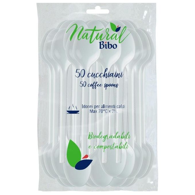 Bibo Cucchiaino 50 Pezzi Bianco Natural